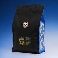 Sac de café décaféiné Colombie Buesaco 5 lb, étiquette Zab