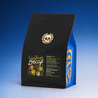 Sac de café décaféiné Colombie Buesaco 300 g, étiquette Zab