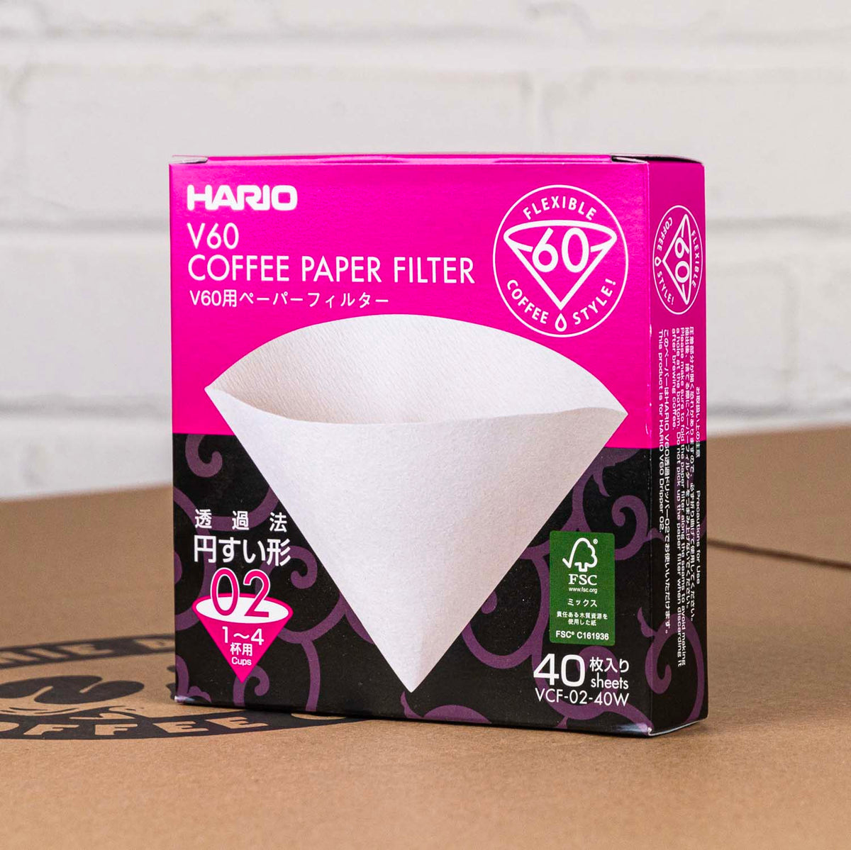 Hario -  V60-02 Filtres en papier - 40 unités