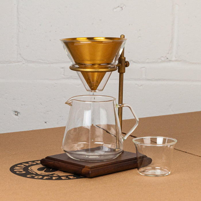 KINTO - V60 kit en laiton et noyer