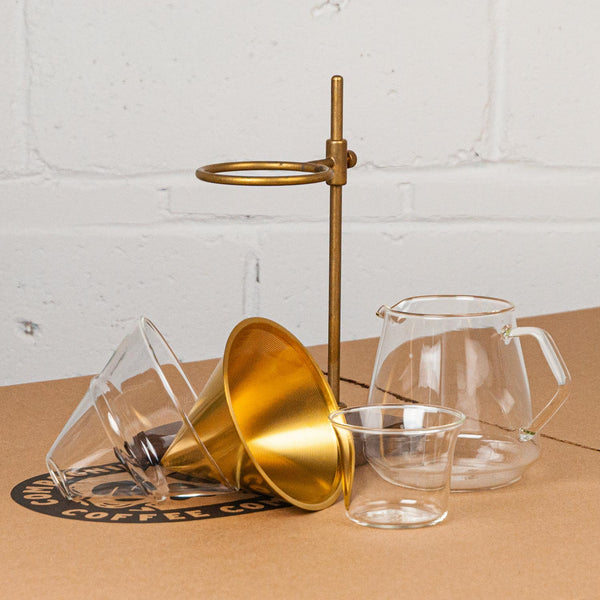 KINTO - V60 kit en laiton et noyer