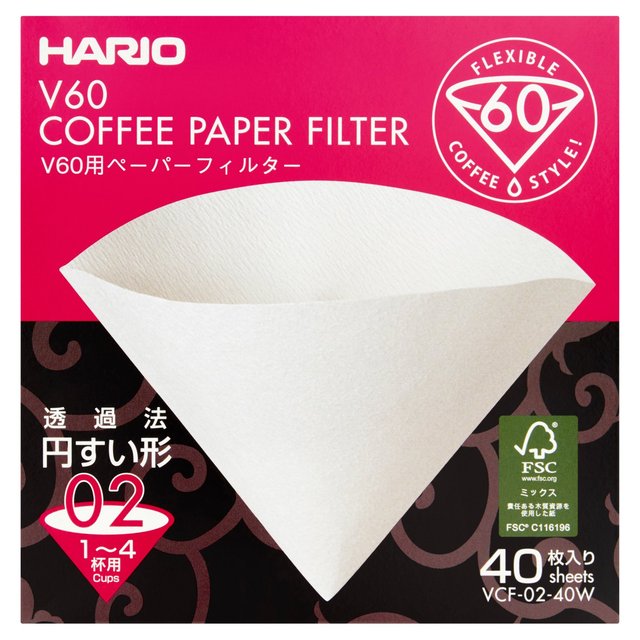 Hario -  V60-02 Filtres en papier - 40 unités - Zab Café
