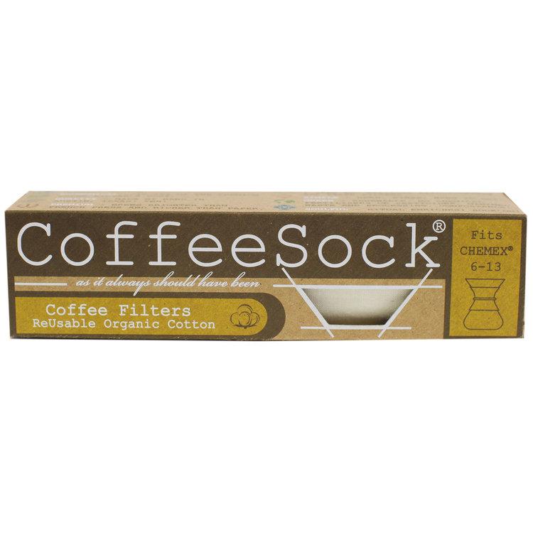 Coffee Sock - CHEMEX 6-13 tasses - filtres à café en coton biologique (ens. 2) - Zab Café